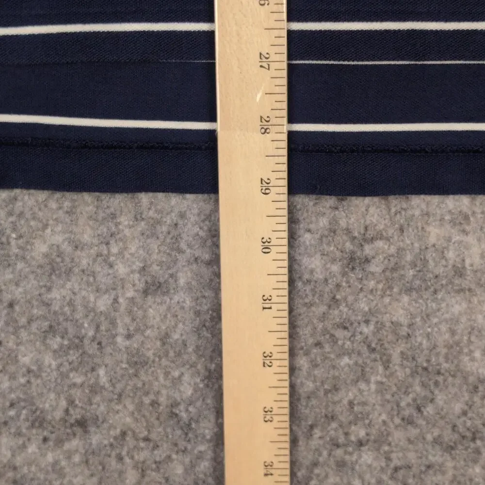 Polo Ralph Lauren Polo Shirt Mens Large Blue Striped Pima Cotton Casual Summer